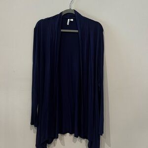 Elle Navy Open-Front Cardigan
